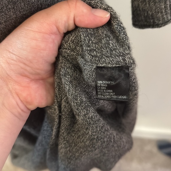 Gianni Bini Gray 100 % cashmere Dress with Cowl Neck and 3/4 Sleeves - Picture 4 of 5